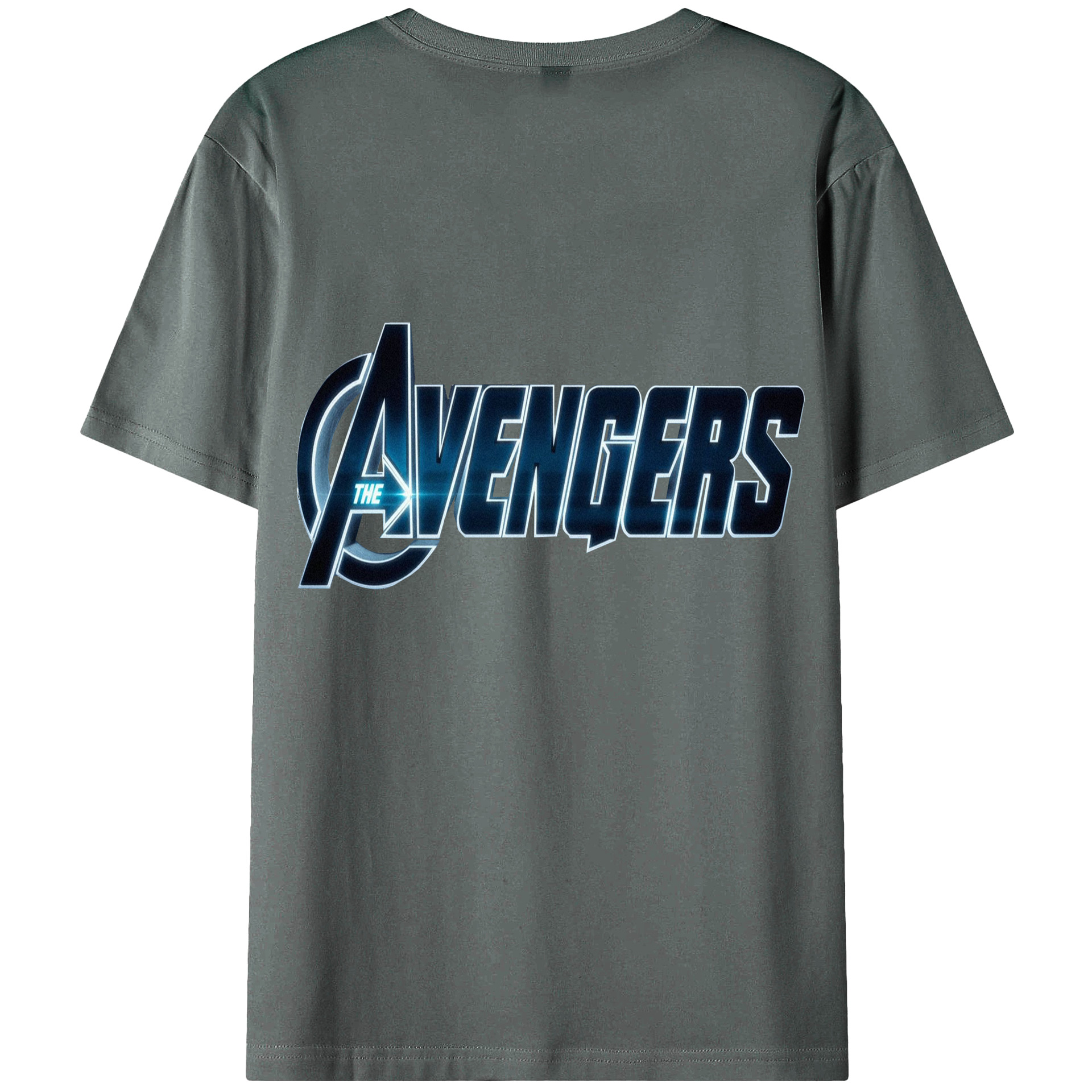 （画像用） アベンジャーズ The Avengers 綿100％ メンズ半袖Tシャツ（バックプリント） 通気性